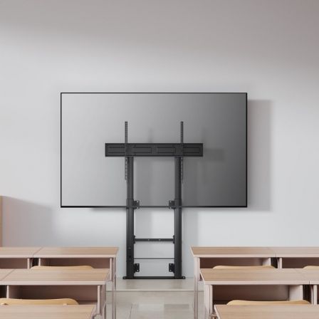 AISENS Soporte de TV de Suelo y Pared con Manivela 60-100 pulgadas, Negro AISENS Soporte de TV de Suelo y Pared con Manivela 60-100 pulgadas, Negro